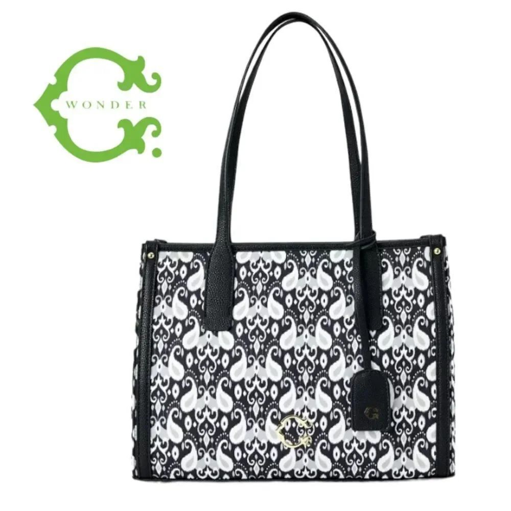 NEW with Tag C. Wonder Women’s Nala Shopper Ikat Paisley Tote Bag Purse